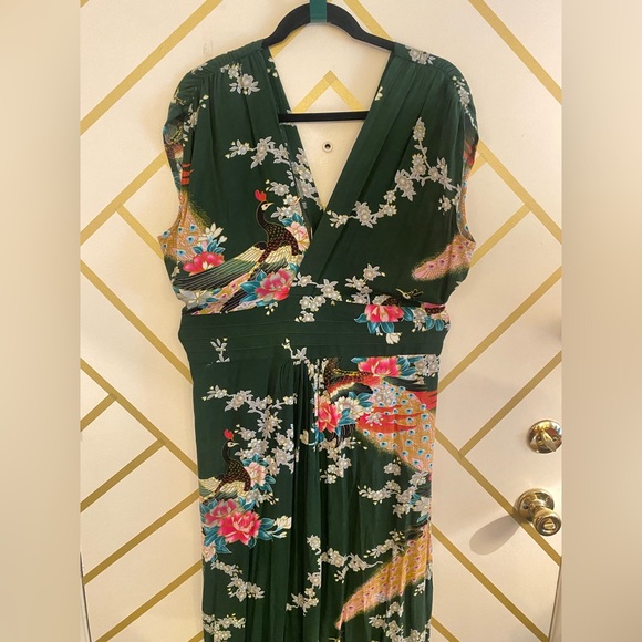 Green Peacock ModCloth Ruby Rocks Martini Maxi Dress - Picture 3 of 9